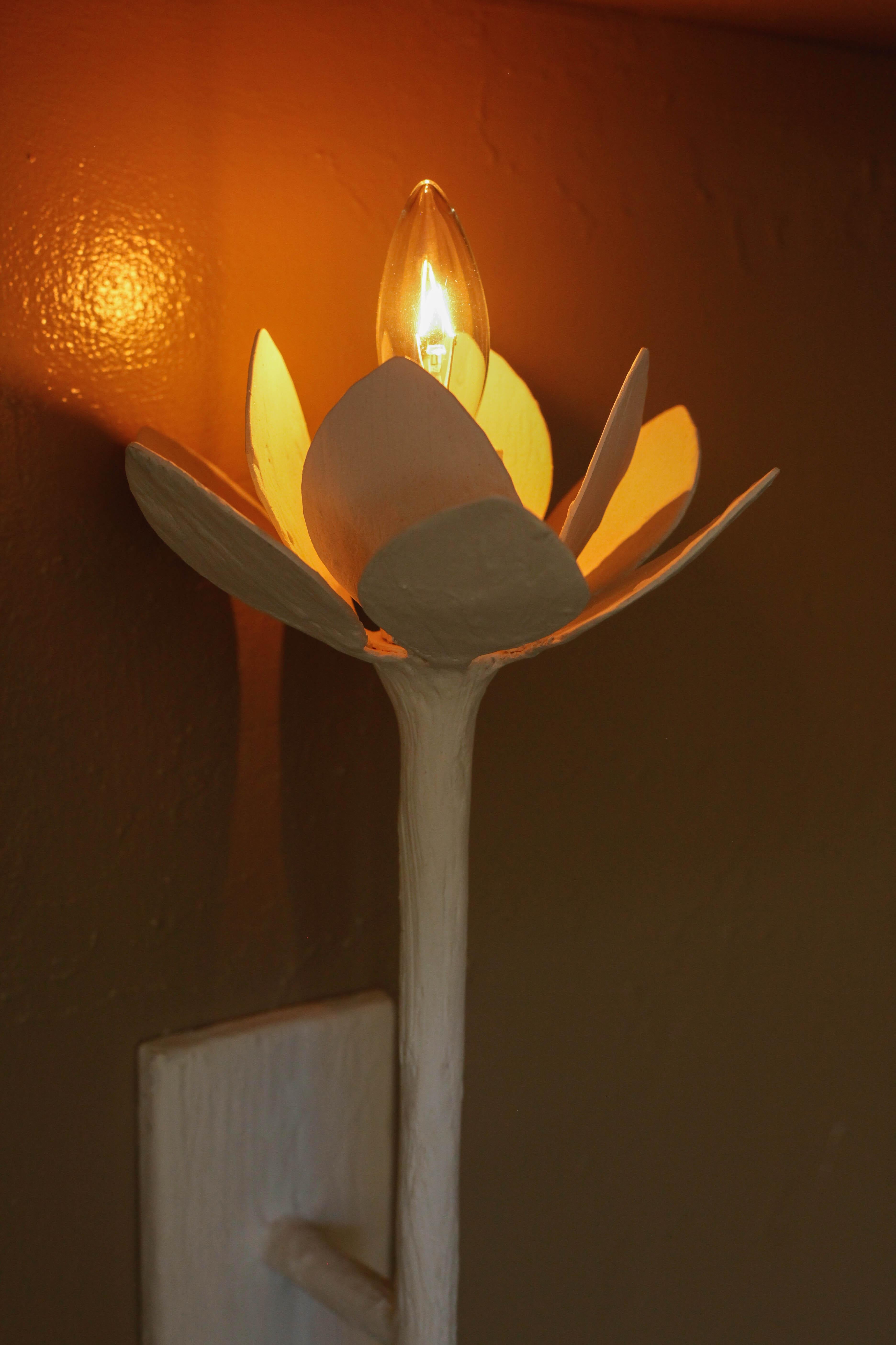 American Single Lotus Sconce For Sale