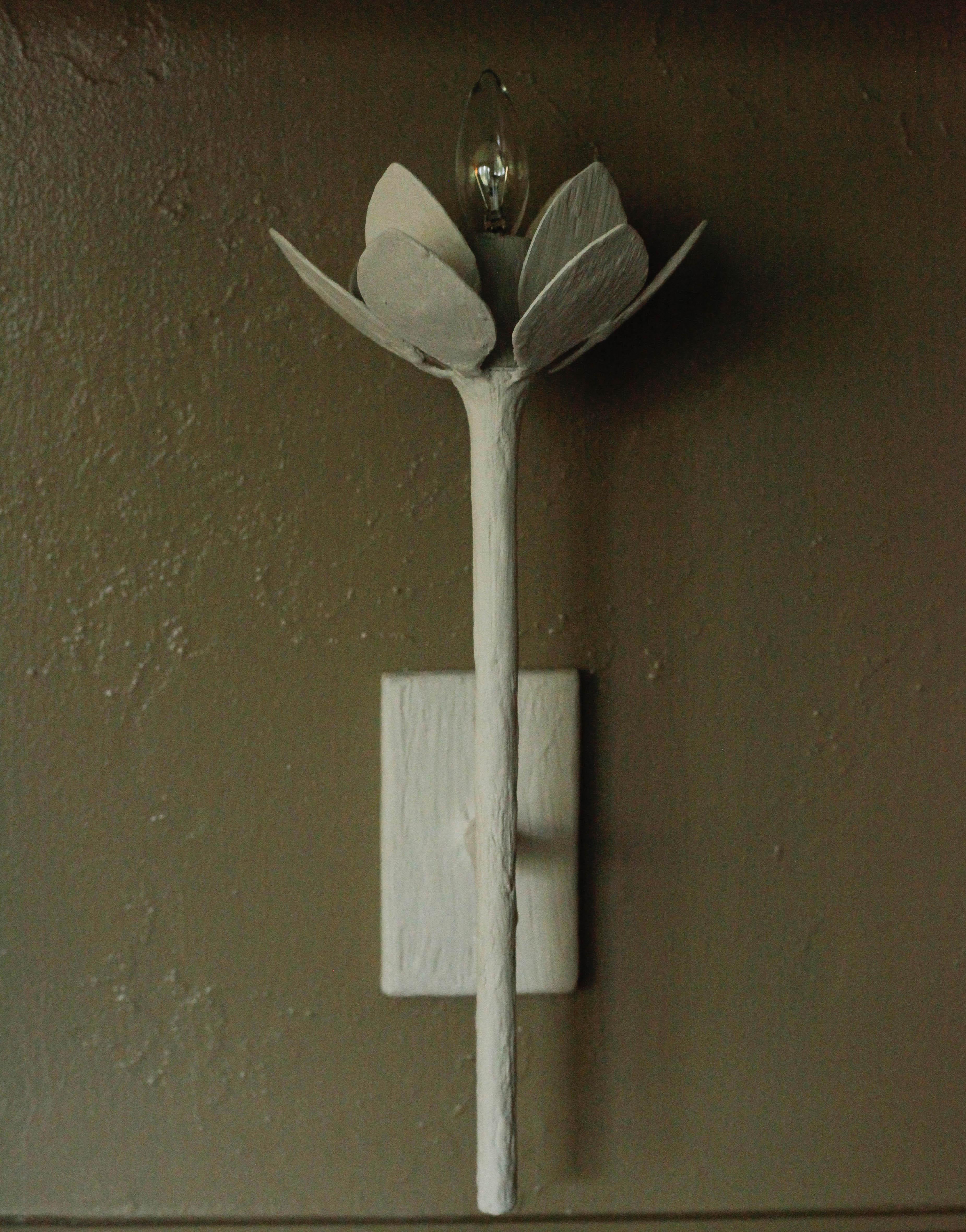 Contemporary Single Lotus Sconce For Sale