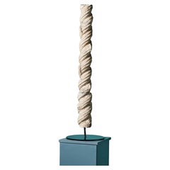 Single Marble Column Fragment in the Roman Style