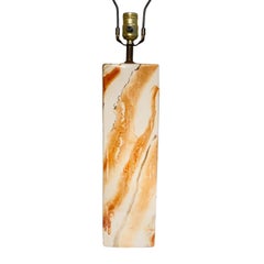 Single Marble Glazed Ceramic Lamp