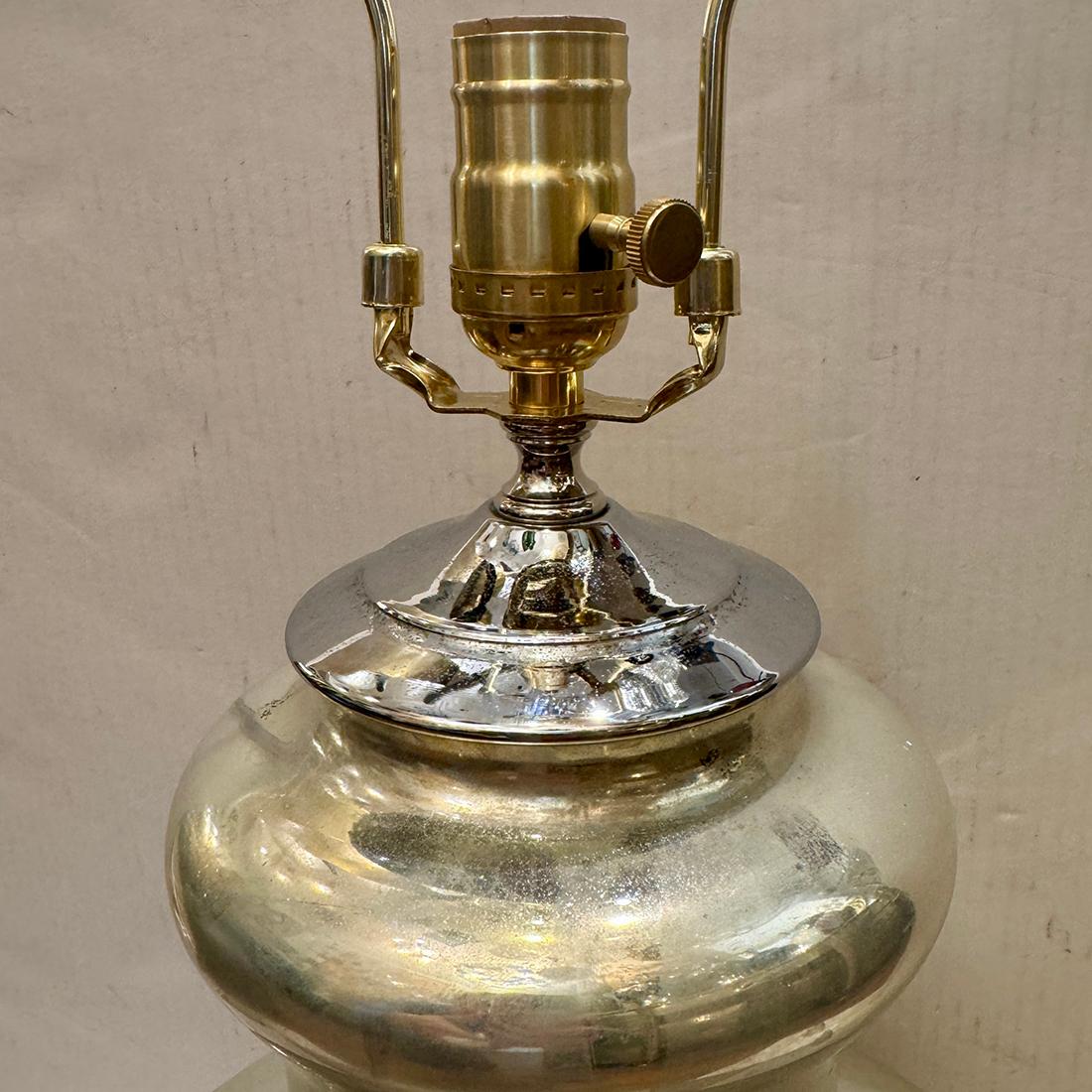 French Single Mercury Glass Lamp For Sale