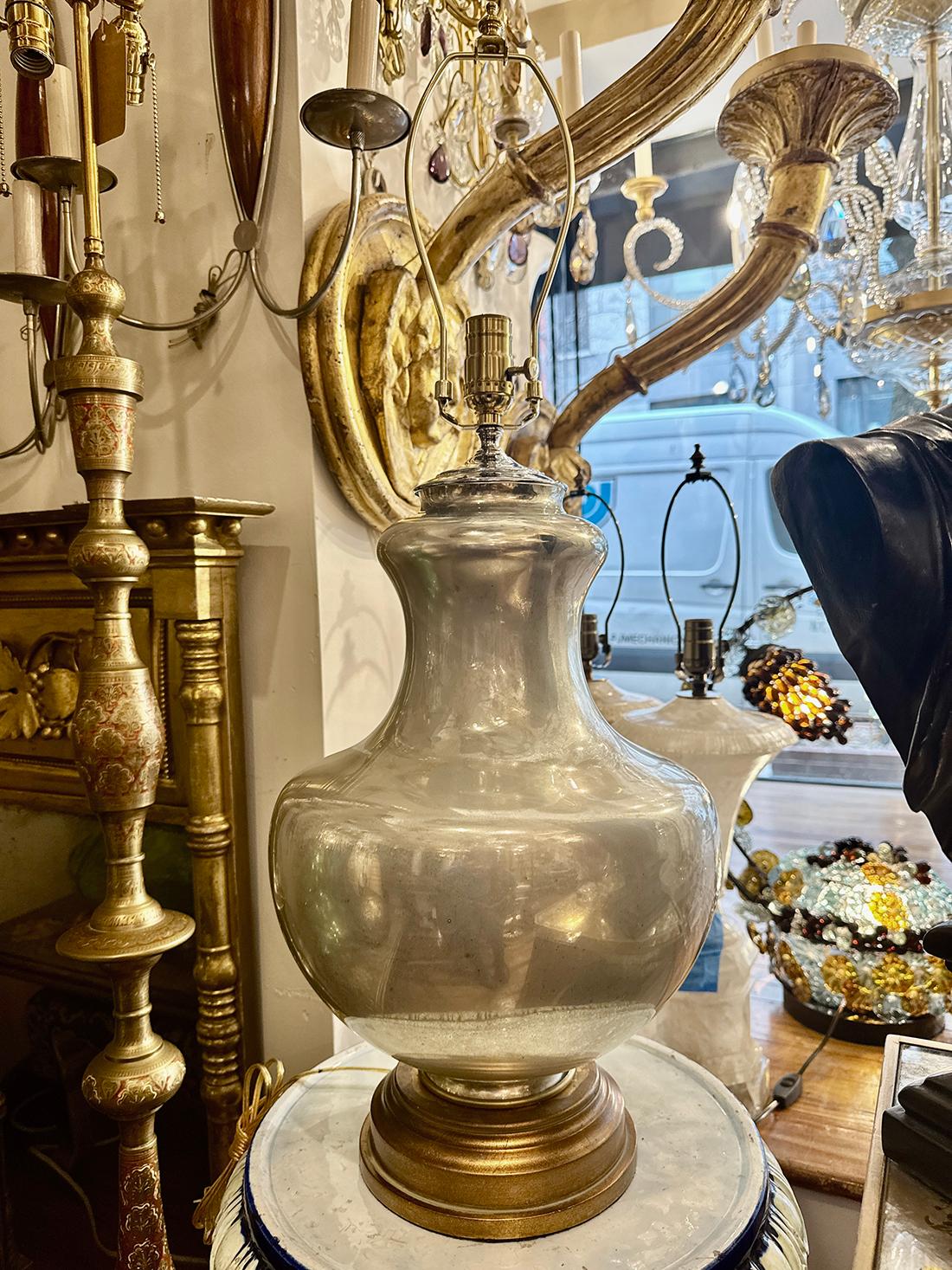 Single Mercury Glass Lamp For Sale 3