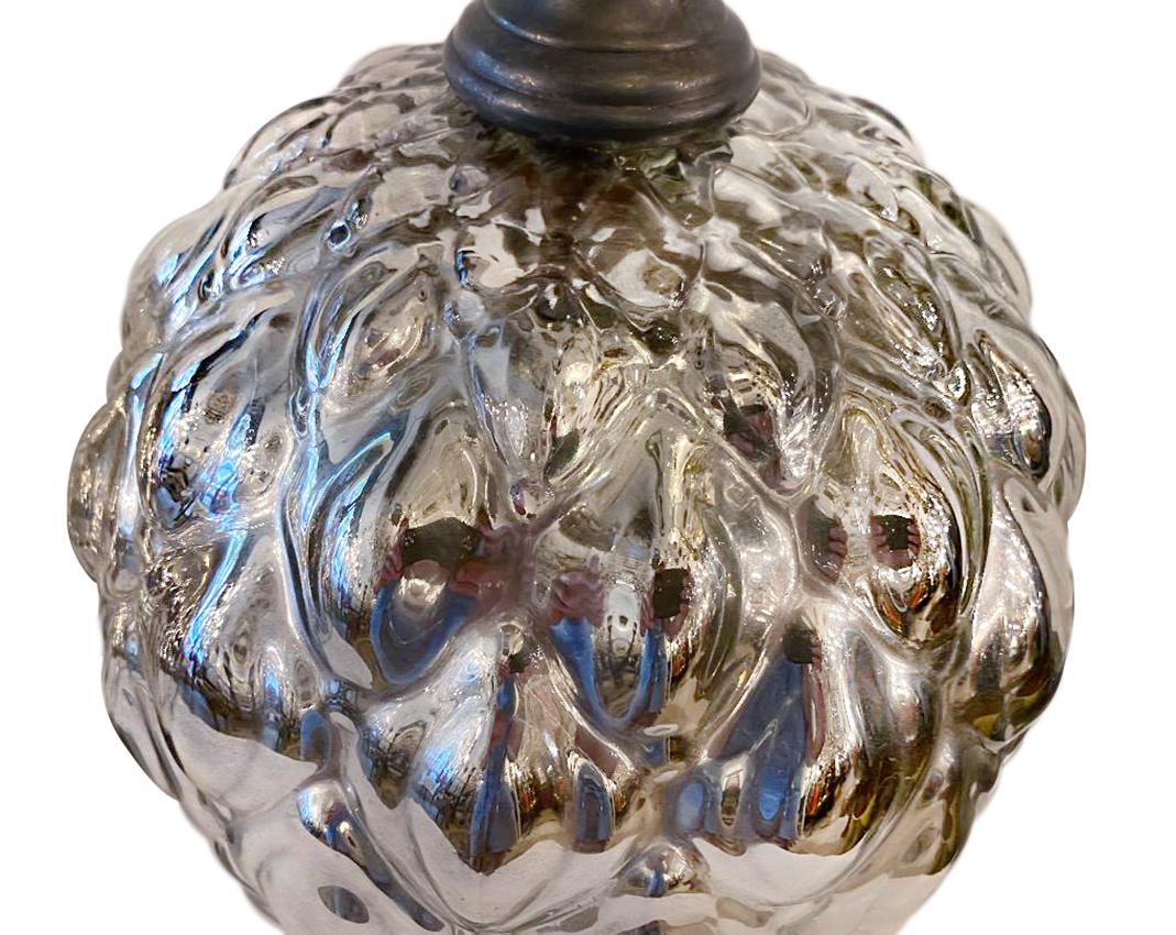 French Single Mercury Glass Table Lamp For Sale