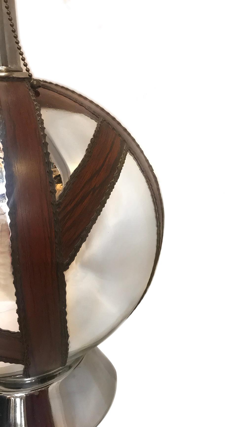 Single Mercury Glass Table Lamp For Sale 1