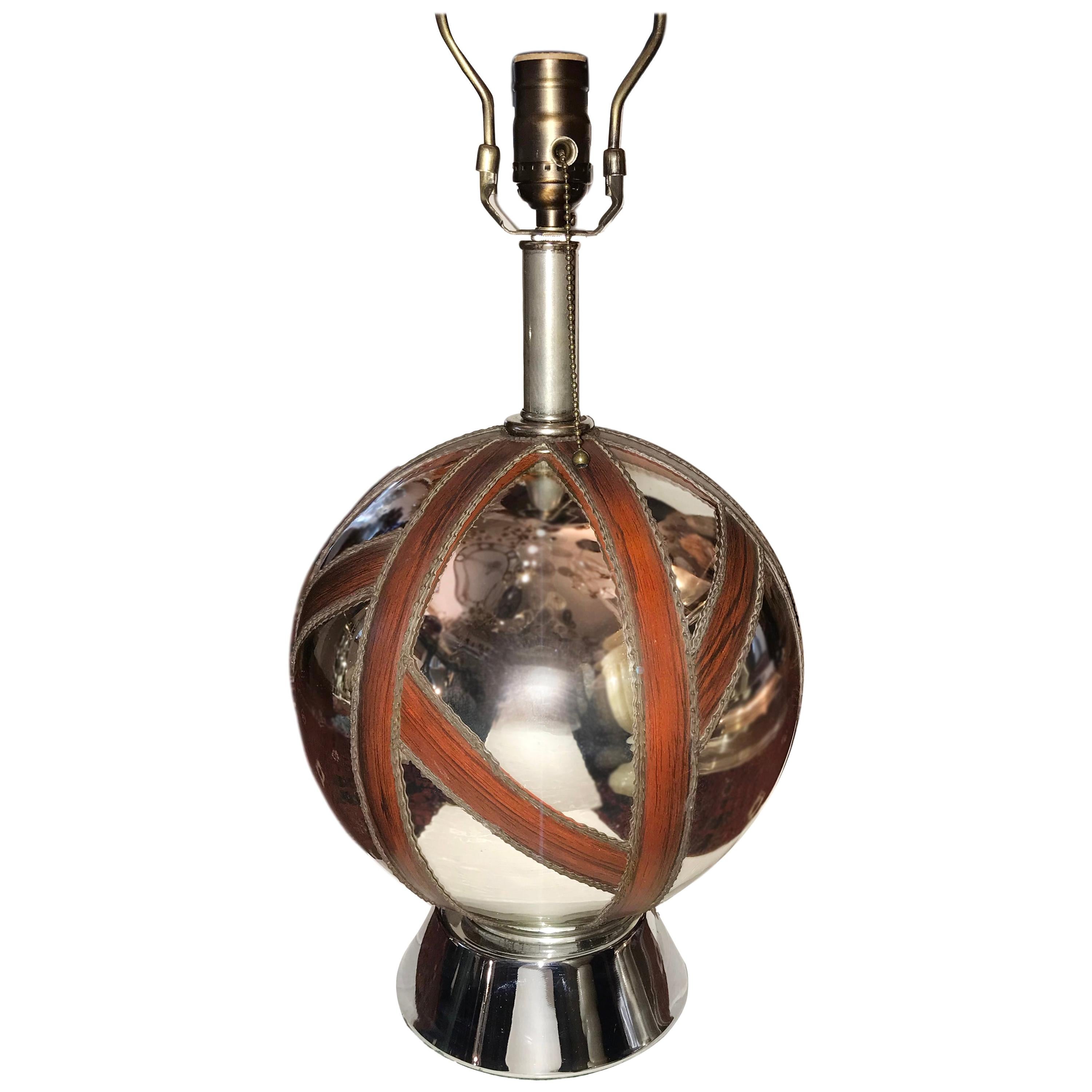 Lampe de table simple en verre mercuré