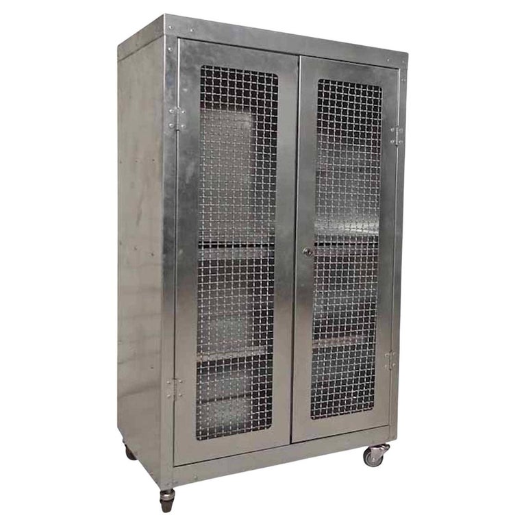 Single Mesh Front Cabinet For Sale