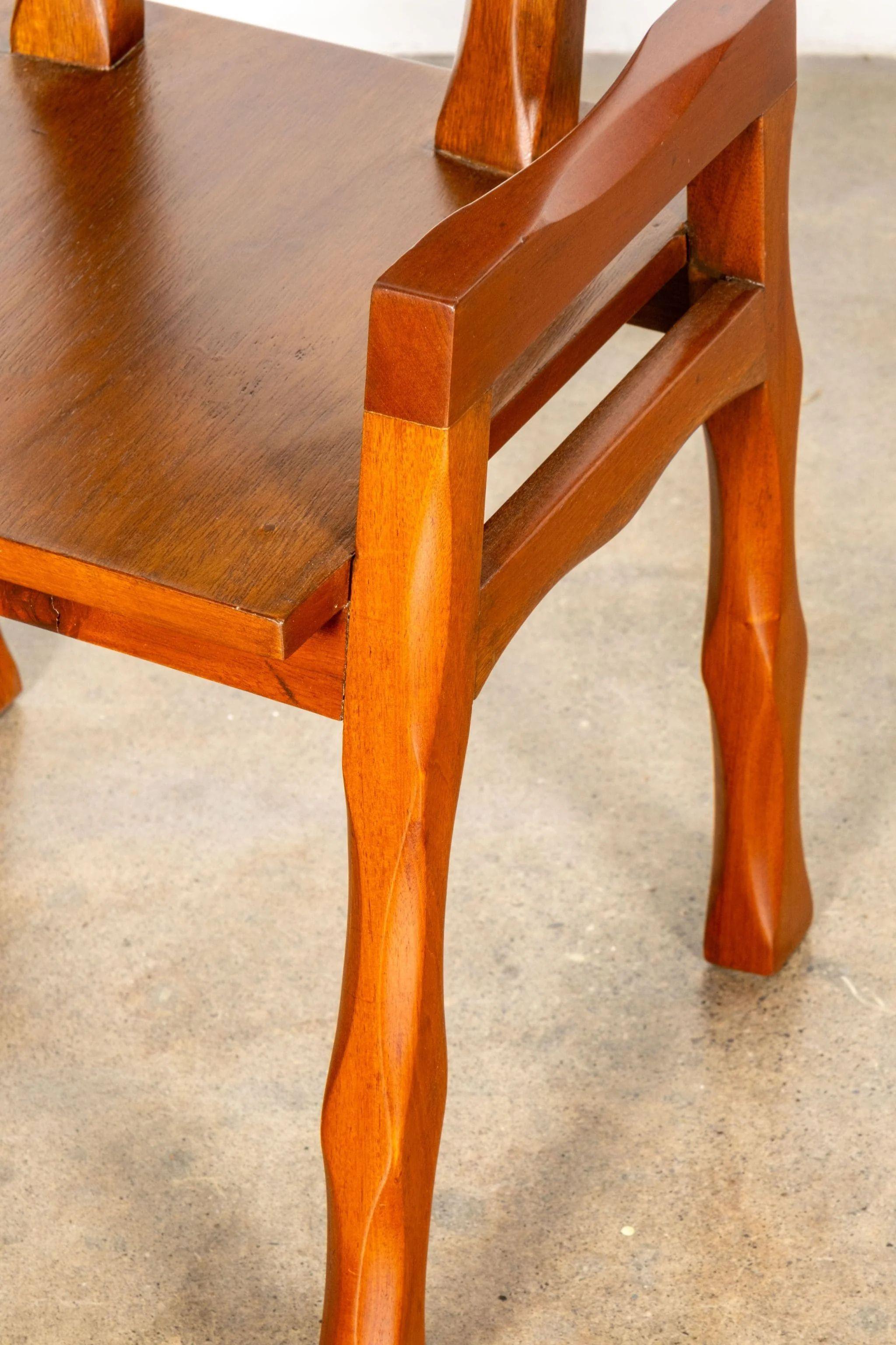Late 20th Century Single Mexican Armchair with Carved Legs