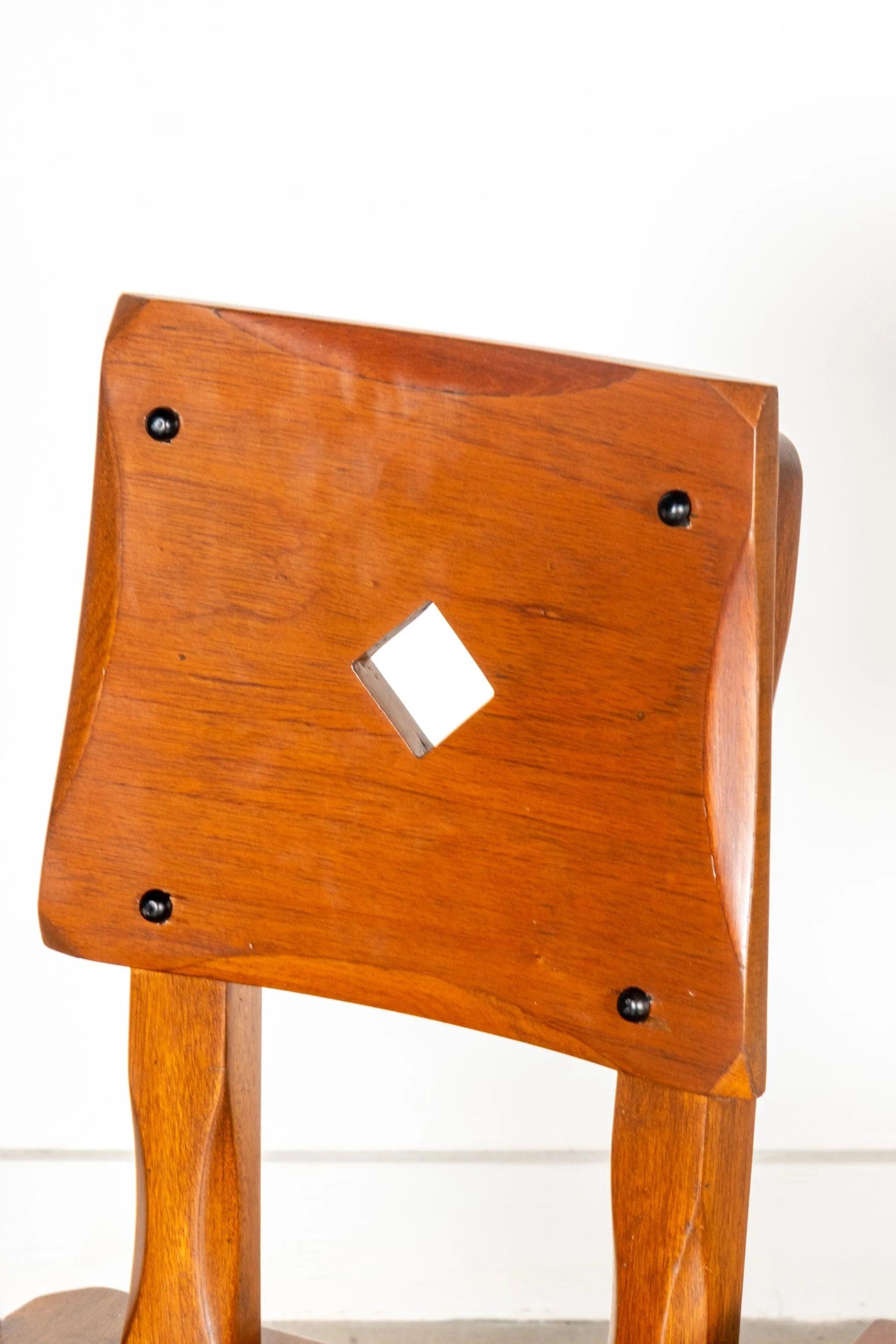 Wood Single Mexican Armchair with Carved Legs