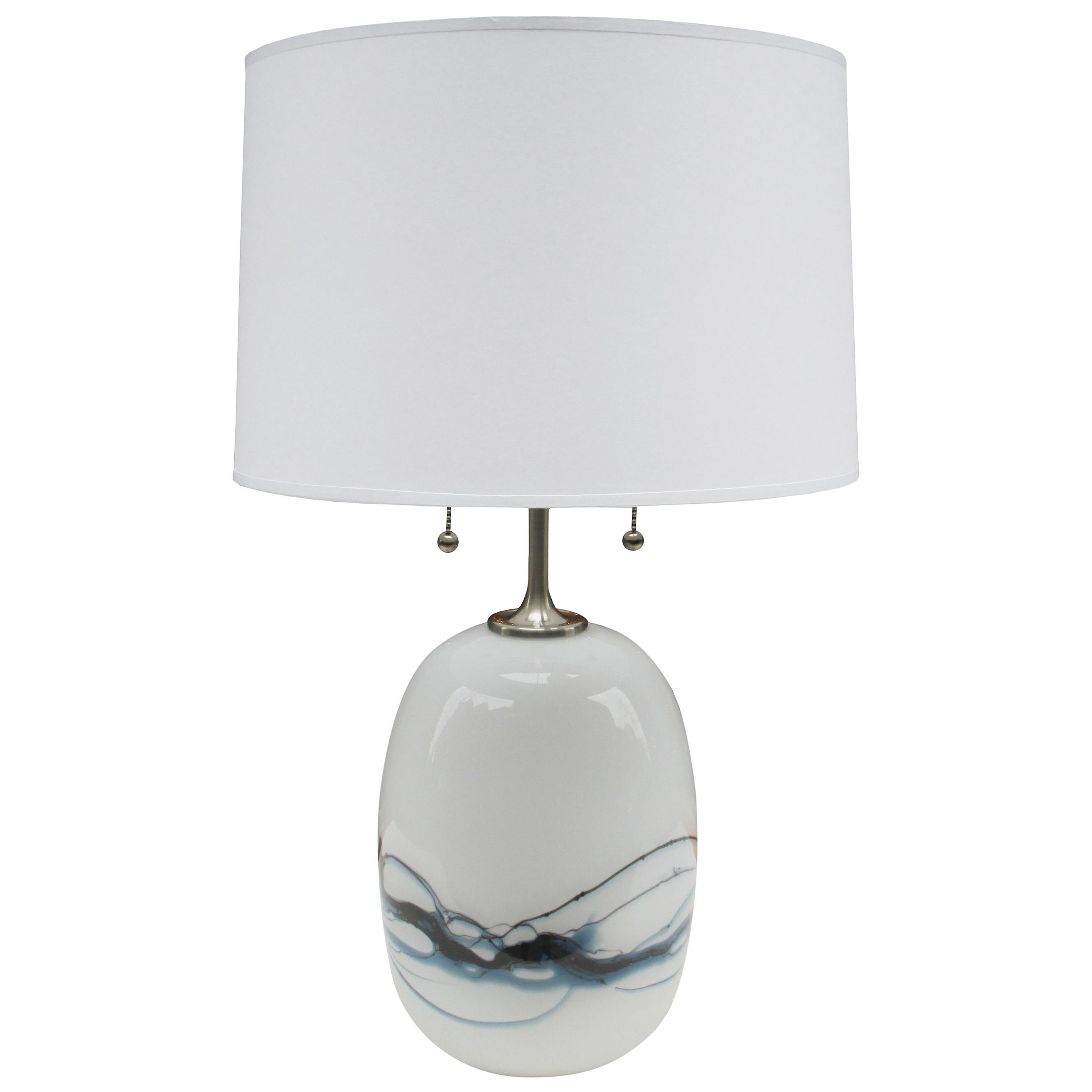 Single Michael Bang Art Glass Table Lamp
