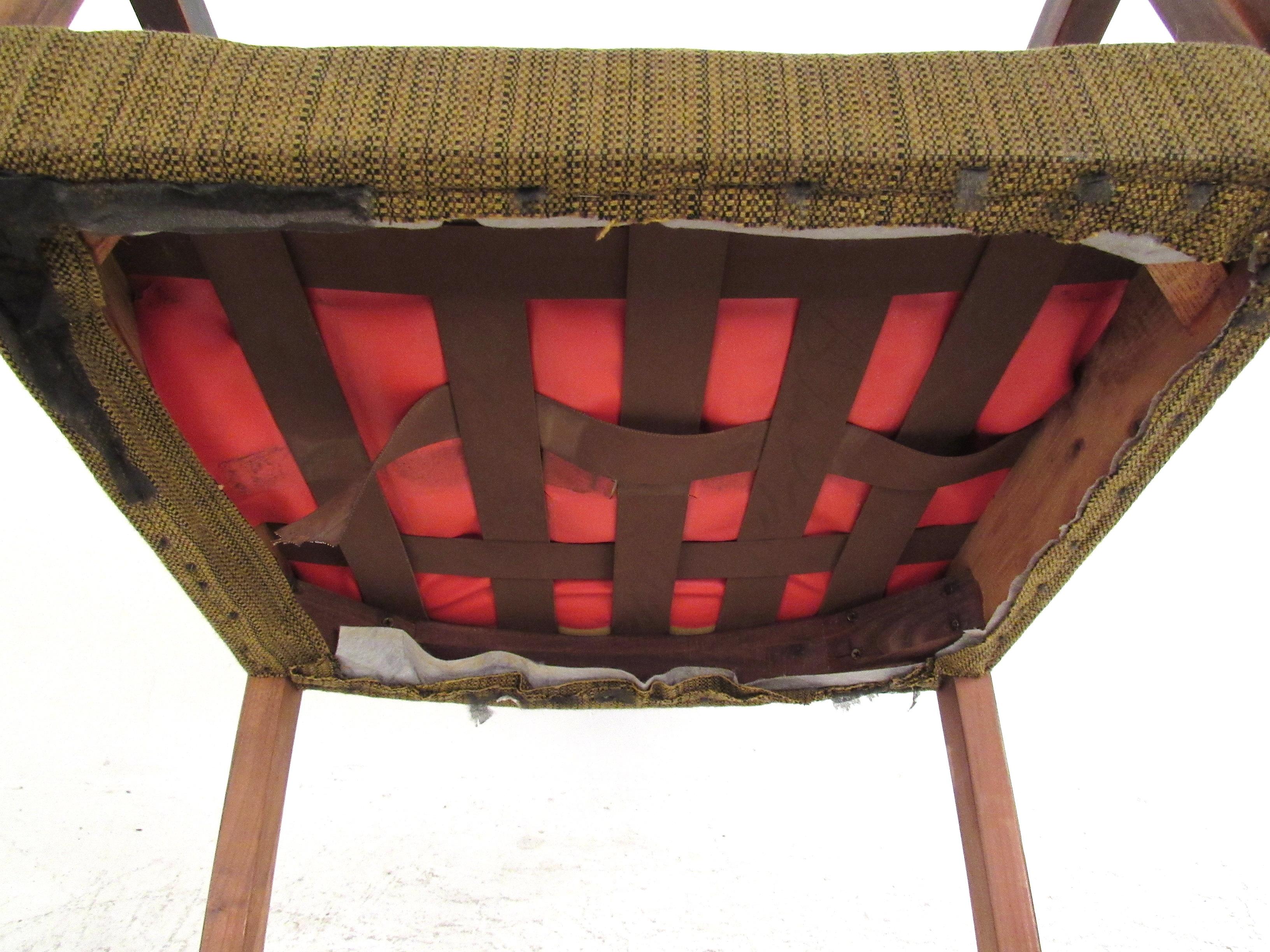 Upholstery Single Midcentury Desk Chair For Sale