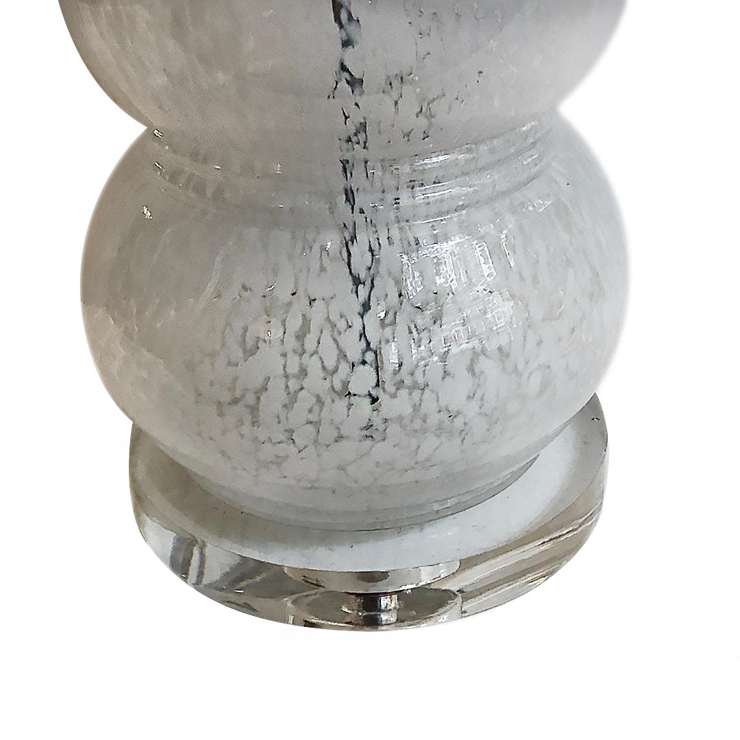 Mid-20th Century Single Midcentury Italian Glass Table Lamp For Sale