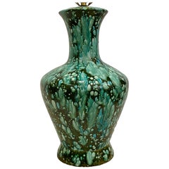 Vintage Single Mid Century Italian Glazed Table Lamp