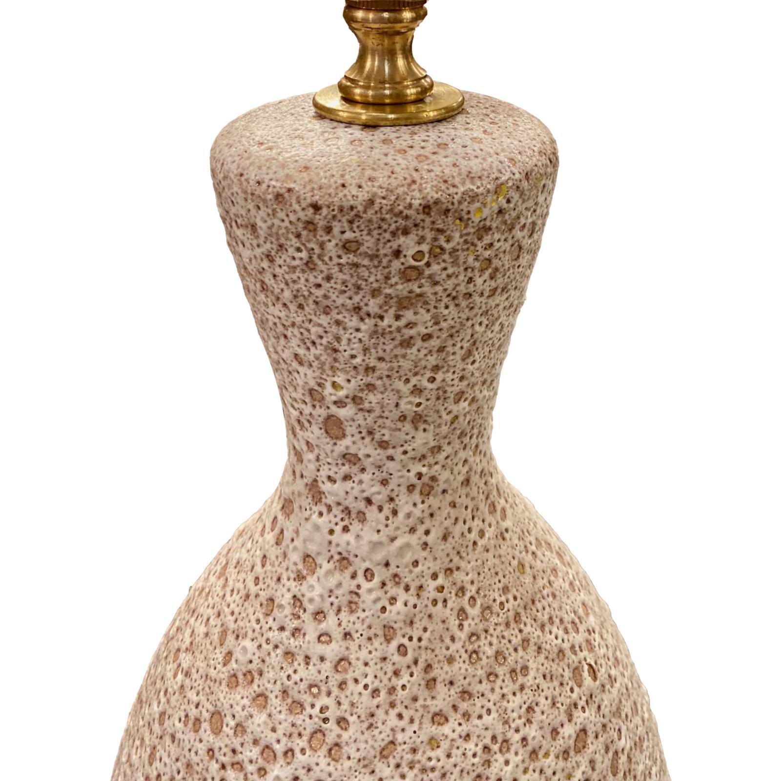 Ceramic Single Mid Century Italian Table Lamp For Sale