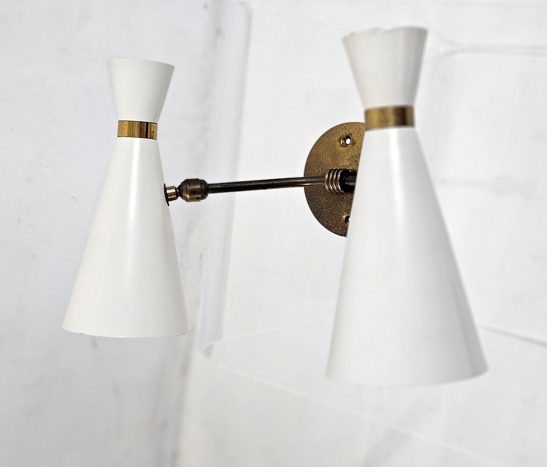 Aplique de pared italiano de mediados de siglo Italiano en venta