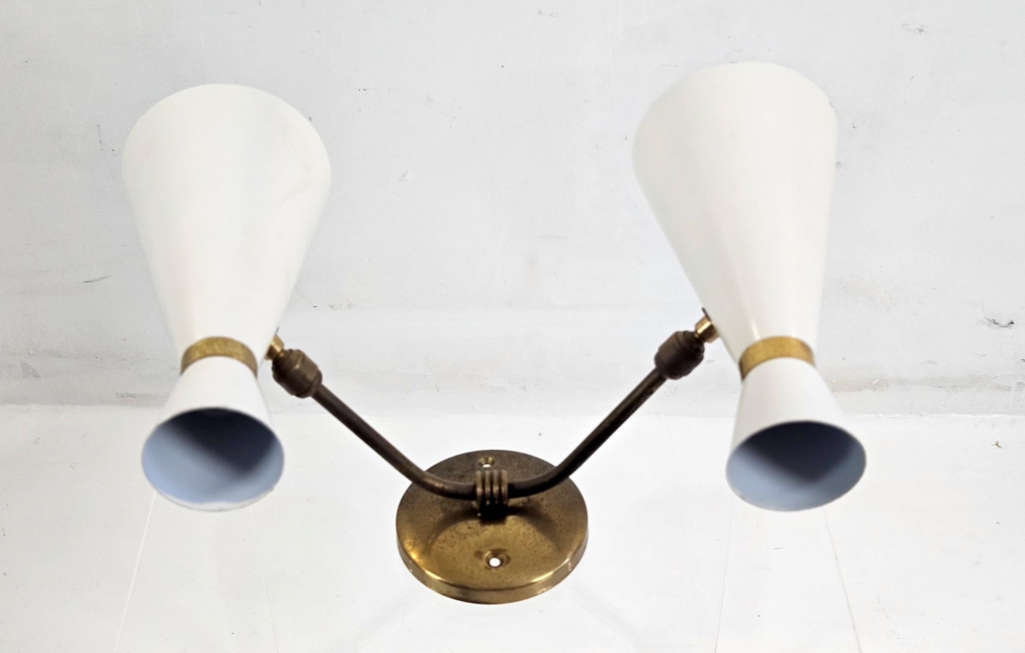 Aplique de pared italiano de mediados de siglo en Bueno estado para la venta en Albano Laziale, Rome/Lazio