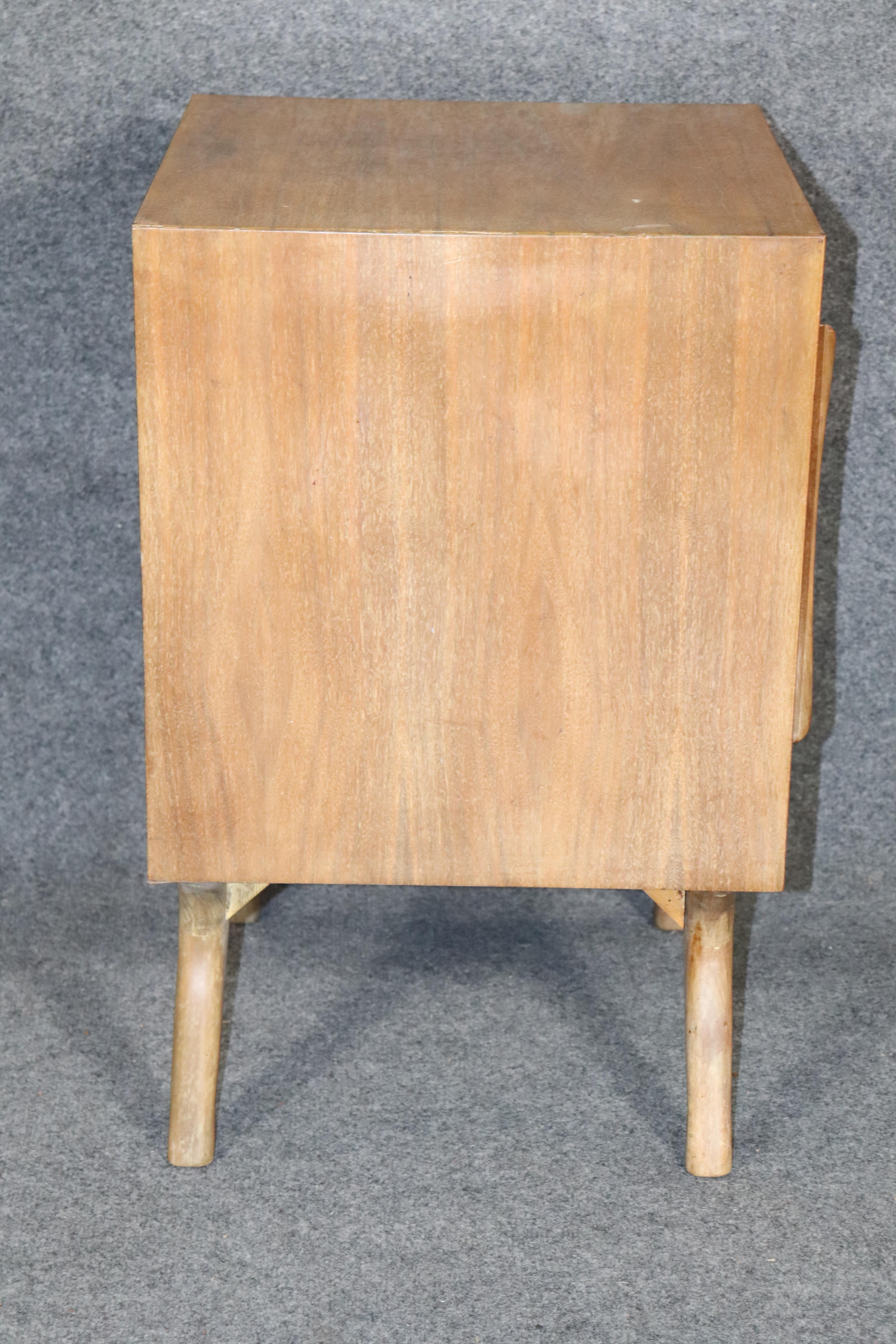 20th Century Single Mid-Century Sculptural Nightstand For Sale