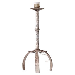Vintage Single Mid-Century Metal Spanish Table Lamp