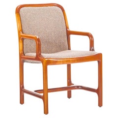 Single Mid Century Modern Pretzel Chair in Oak and Original Tweed (3 Available)