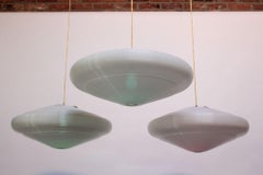 Single Mid-Century Modern Spun Plastic Rotaflex Pendant Lamp by Yasha Heifetz