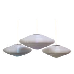 Lampe à suspension simple Rotaflex en plastique filé, moderne du milieu du siècle dernier, de Yasha Heifetz