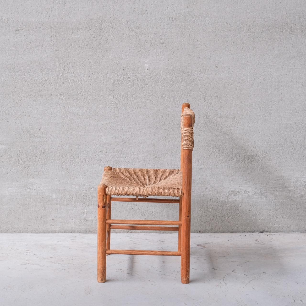 Dutch Single Mid-Century Rush Chair by Ate van Apeldoorn for Houtwerk Hattem For Sale