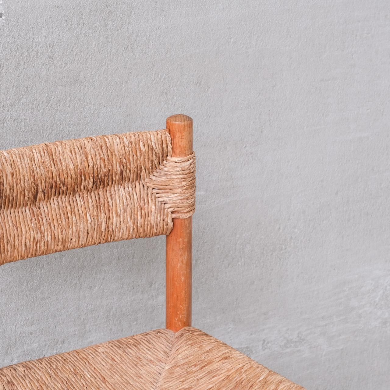 Silla individual Rush de mediados de siglo de Ate Van Apeldoorn para Houtwerk Hattem siglo XX en venta