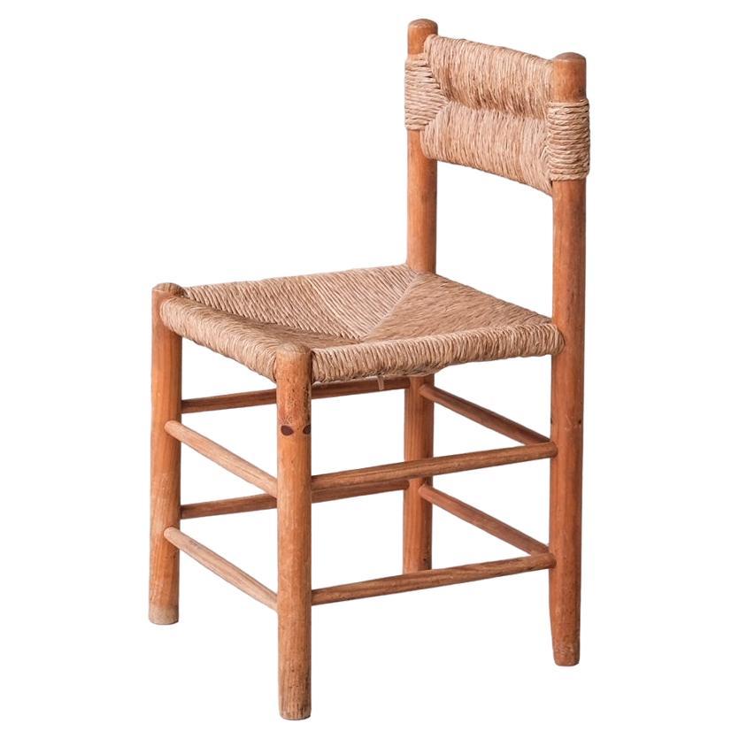 Single Mid-Century Rush Chair by Ate van Apeldoorn for Houtwerk Hattem For Sale