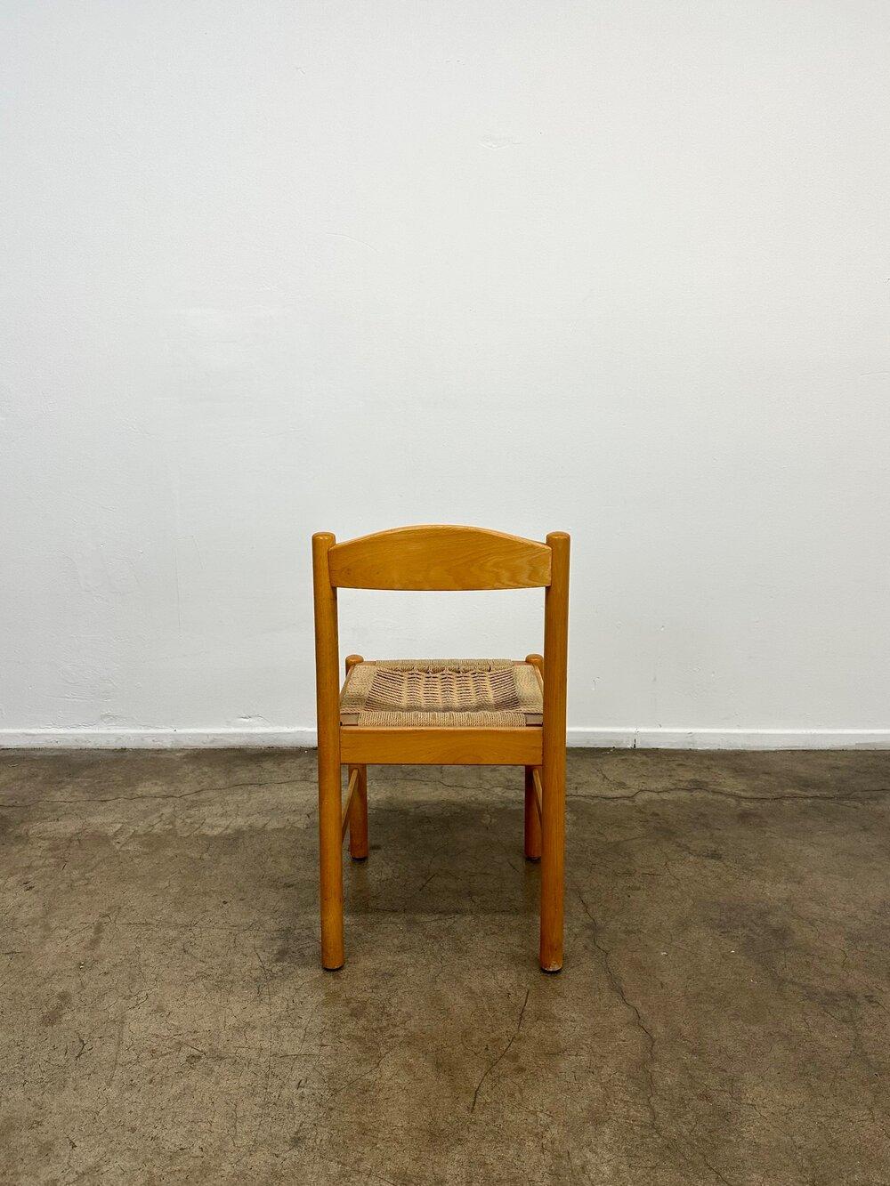 Wood Single Midcentury Woven Chair