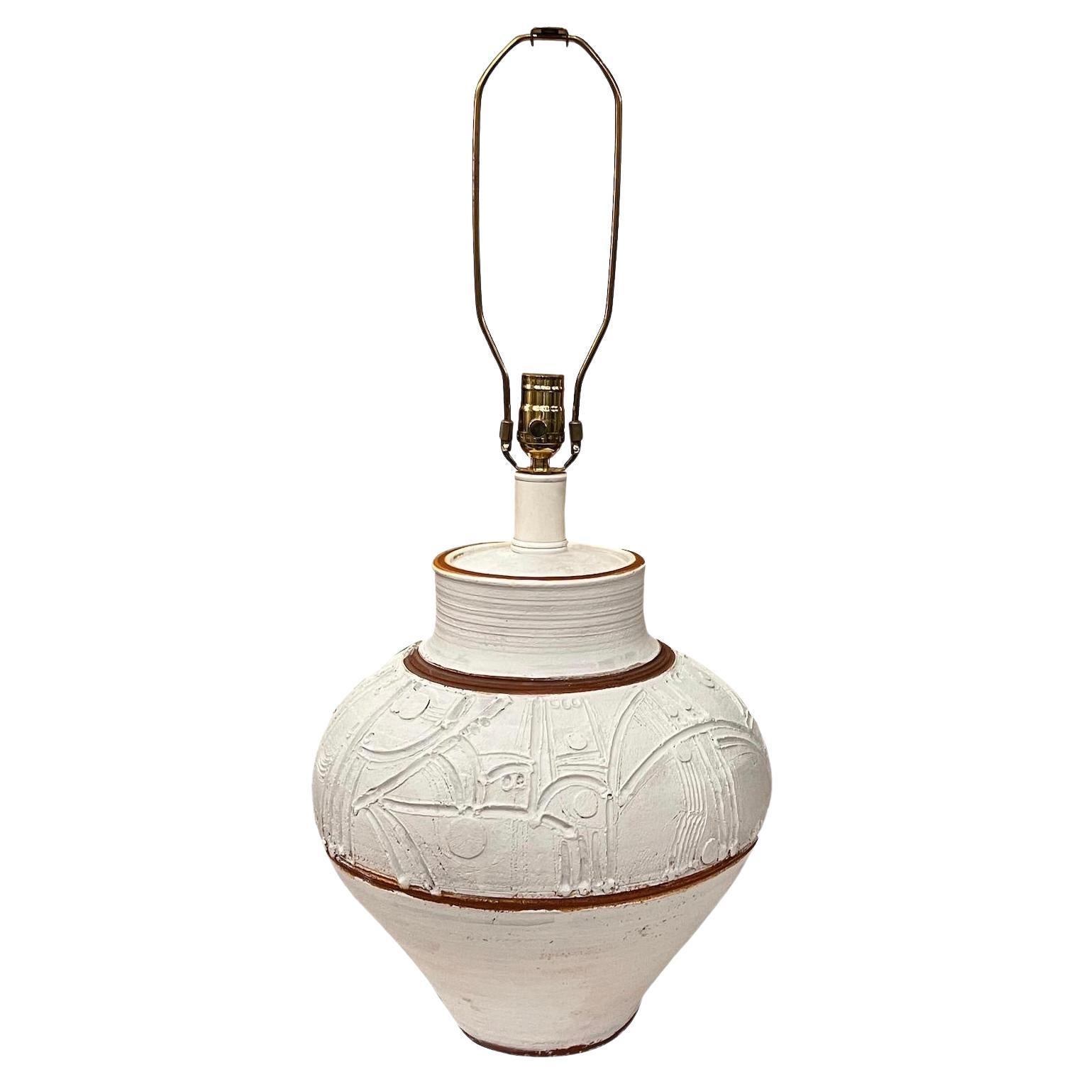 Single Mid-Century Ceramic Lamp