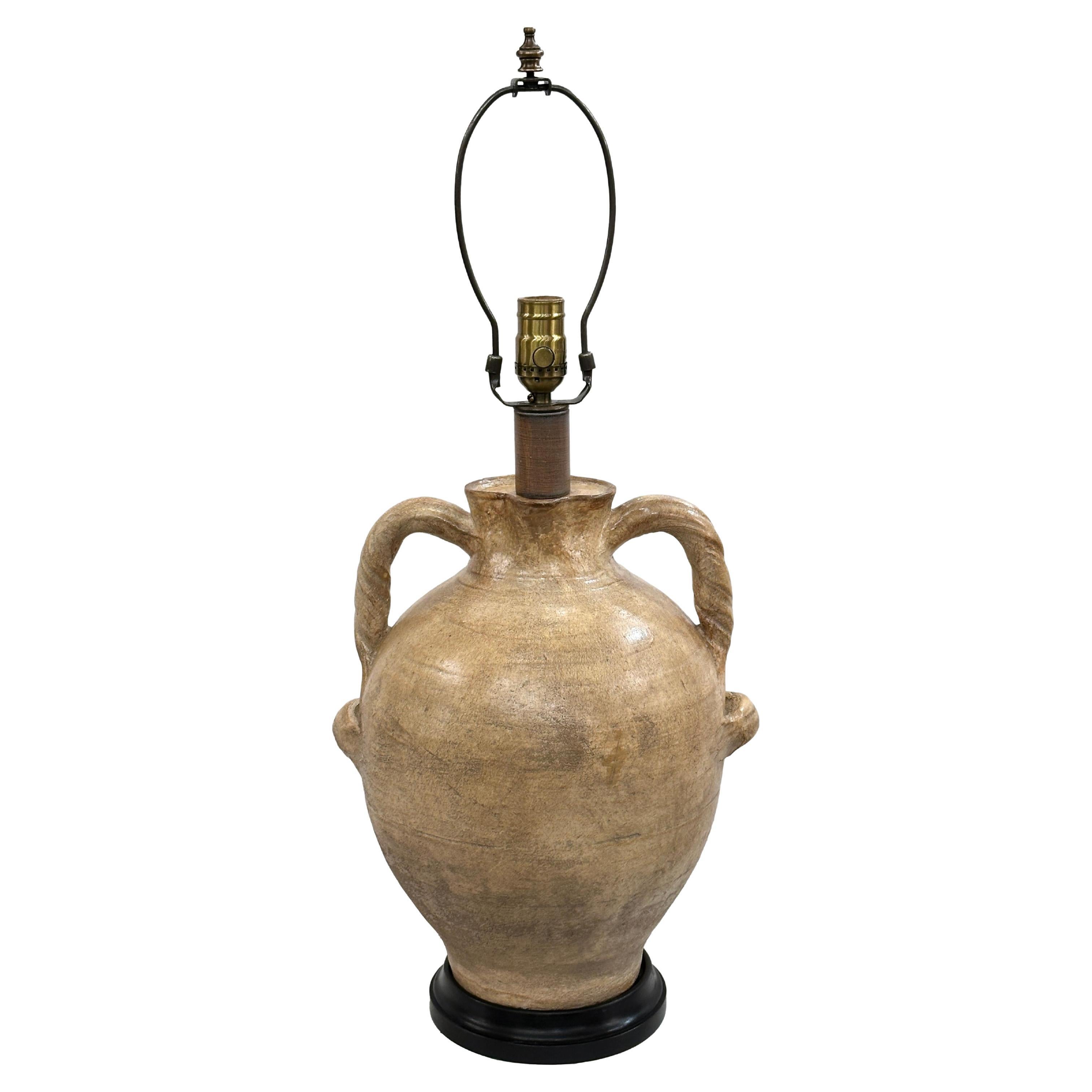 Single Midcentury Ceramic Lamp For Sale