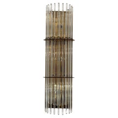 Single midcentury Glass Rods Sconce