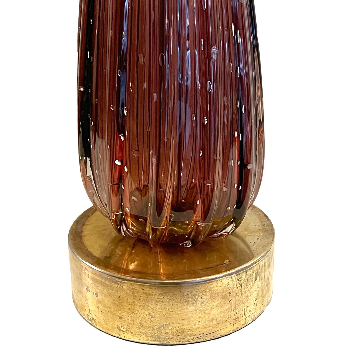 Mid-20th Century Single Midcentury Murano Table Lamp For Sale