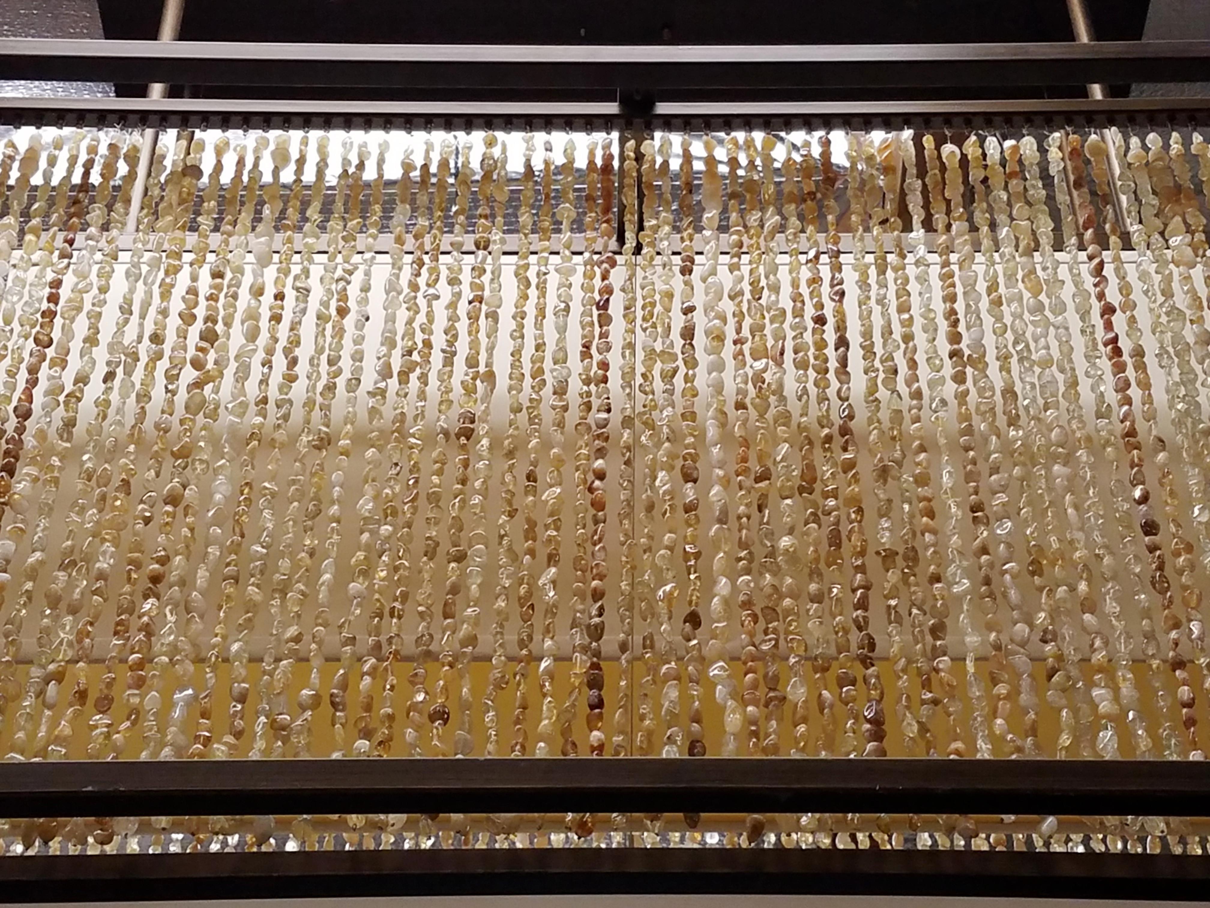 20th Century Single, Modern Citrine Strand Rectangular Chandelier