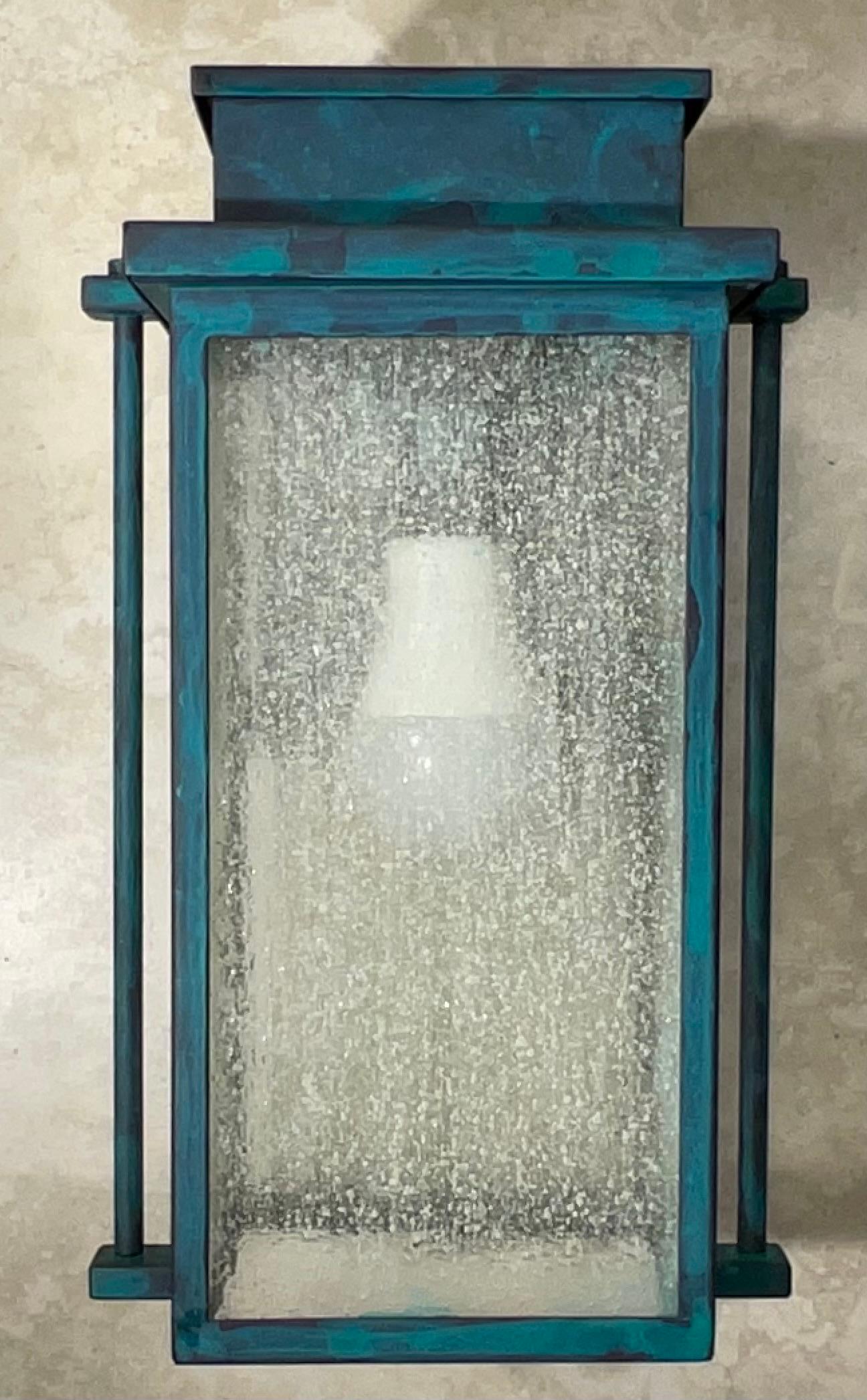 Hand-Crafted Single Modern Wall Scones / Lantern For Sale