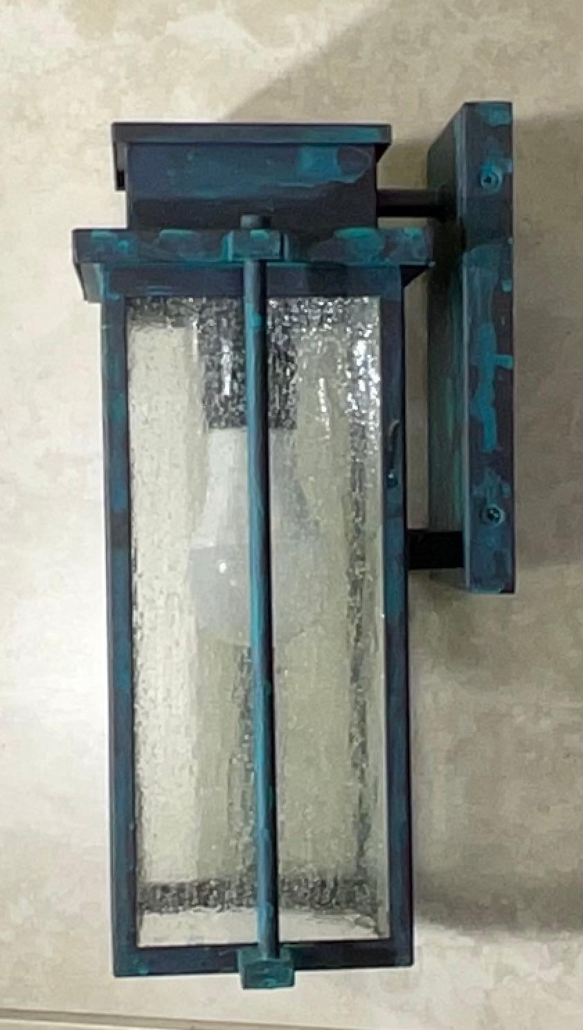 Single Modern Wall Scones / Lantern In Good Condition For Sale In Delray Beach, FL