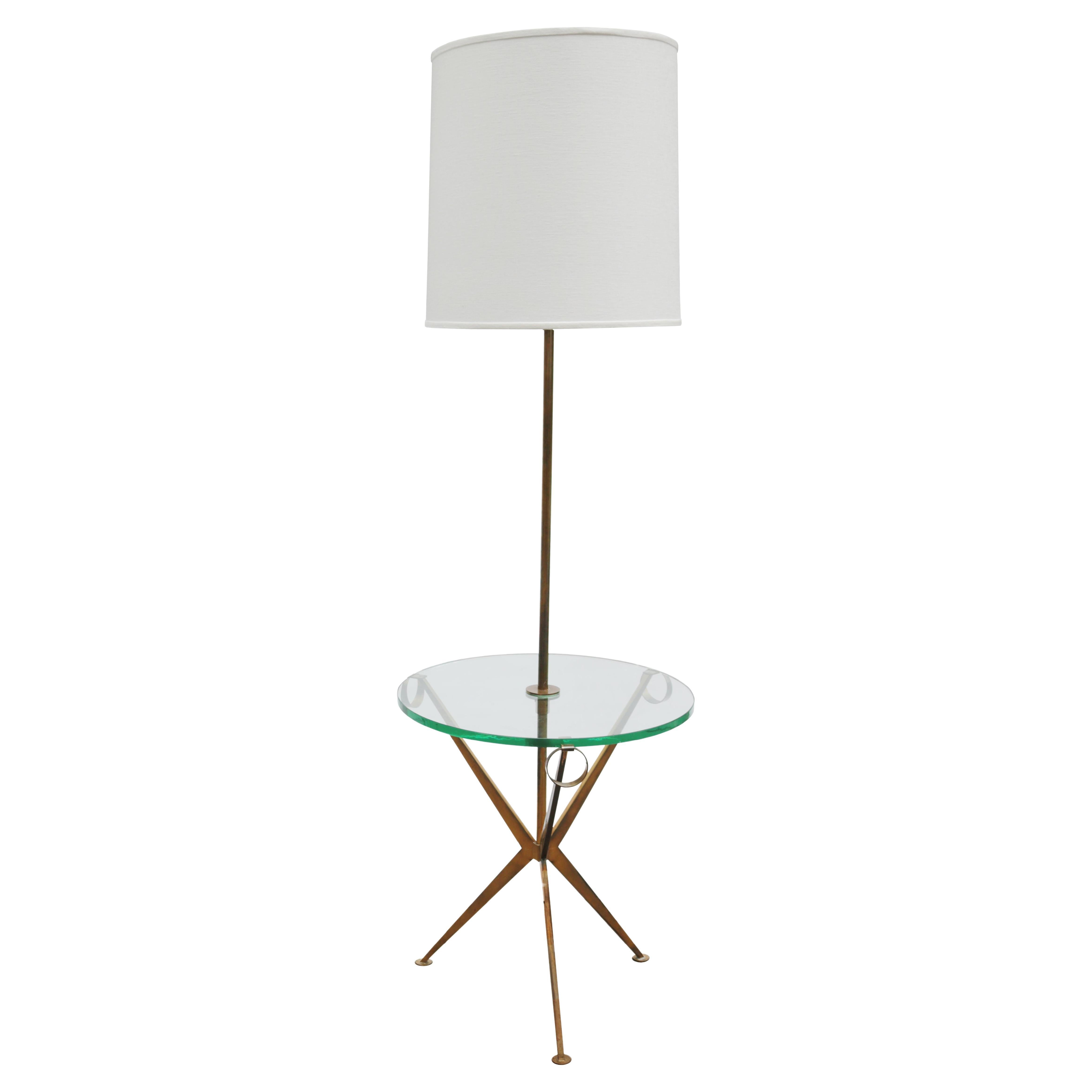 Single Modernist Floor Lamp Table Attributed to Paul McCobb , 1960's For Sale