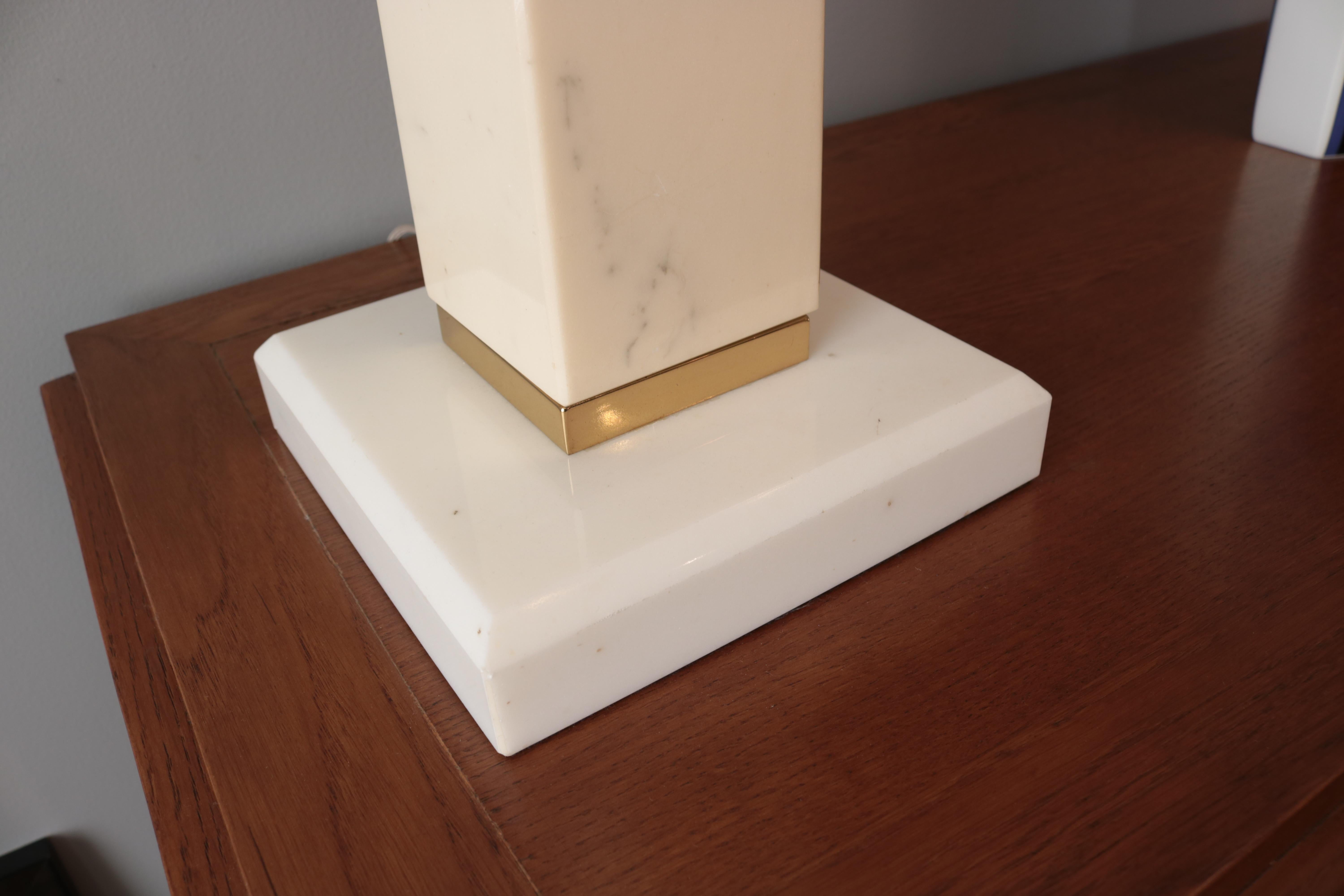 Brass Single Modernist Table Lamp For Sale