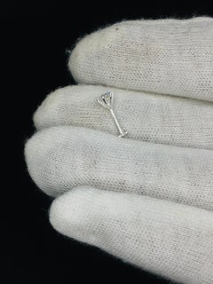 Single Moissanite Nose Pin 925 Silver Moissanite Nose Piercing Unisex.