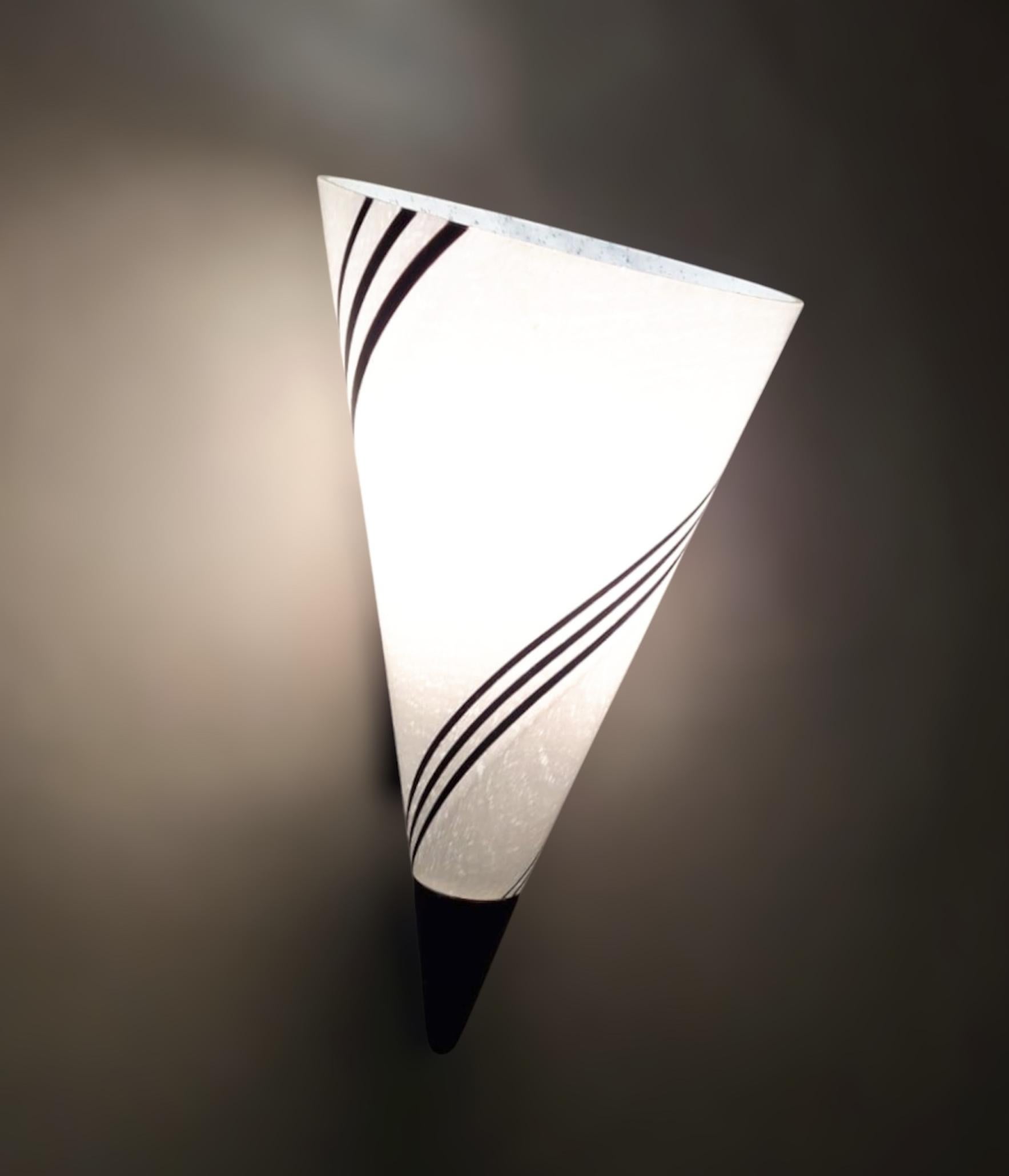 20th Century Single Murano Cone Sconce For Sale