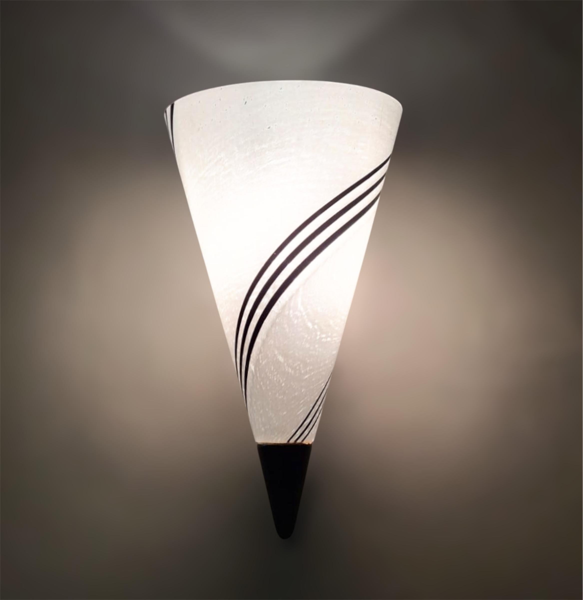 Murano Glass Single Murano Cone Sconce For Sale