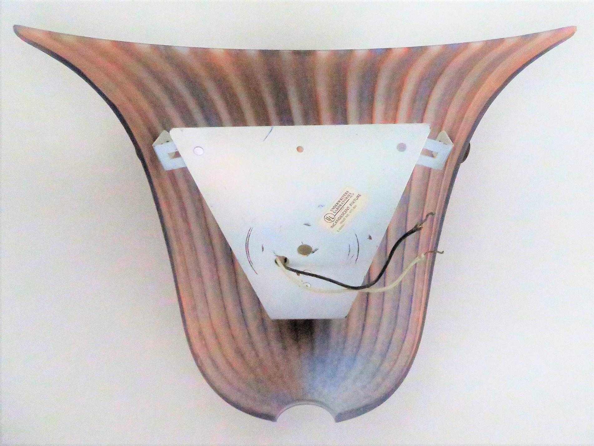 Italian Single Murano Glass Bell Shape Modern Sconce Wall Light  Italy 1970s