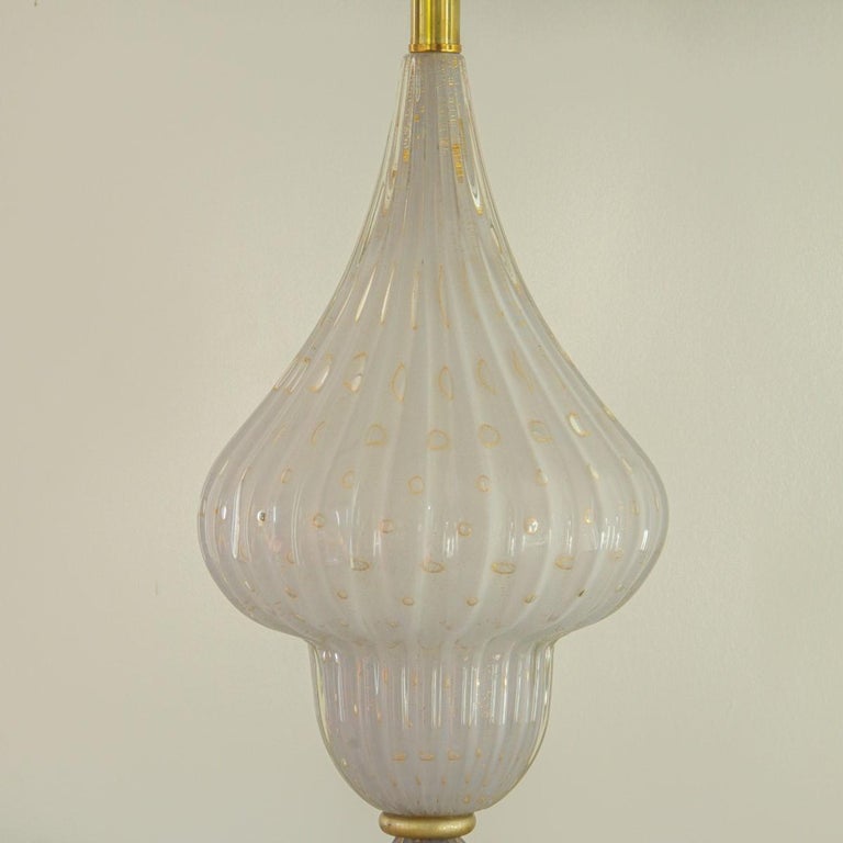 Italian Single Murano Glass Lamp, 1960s For Sale
