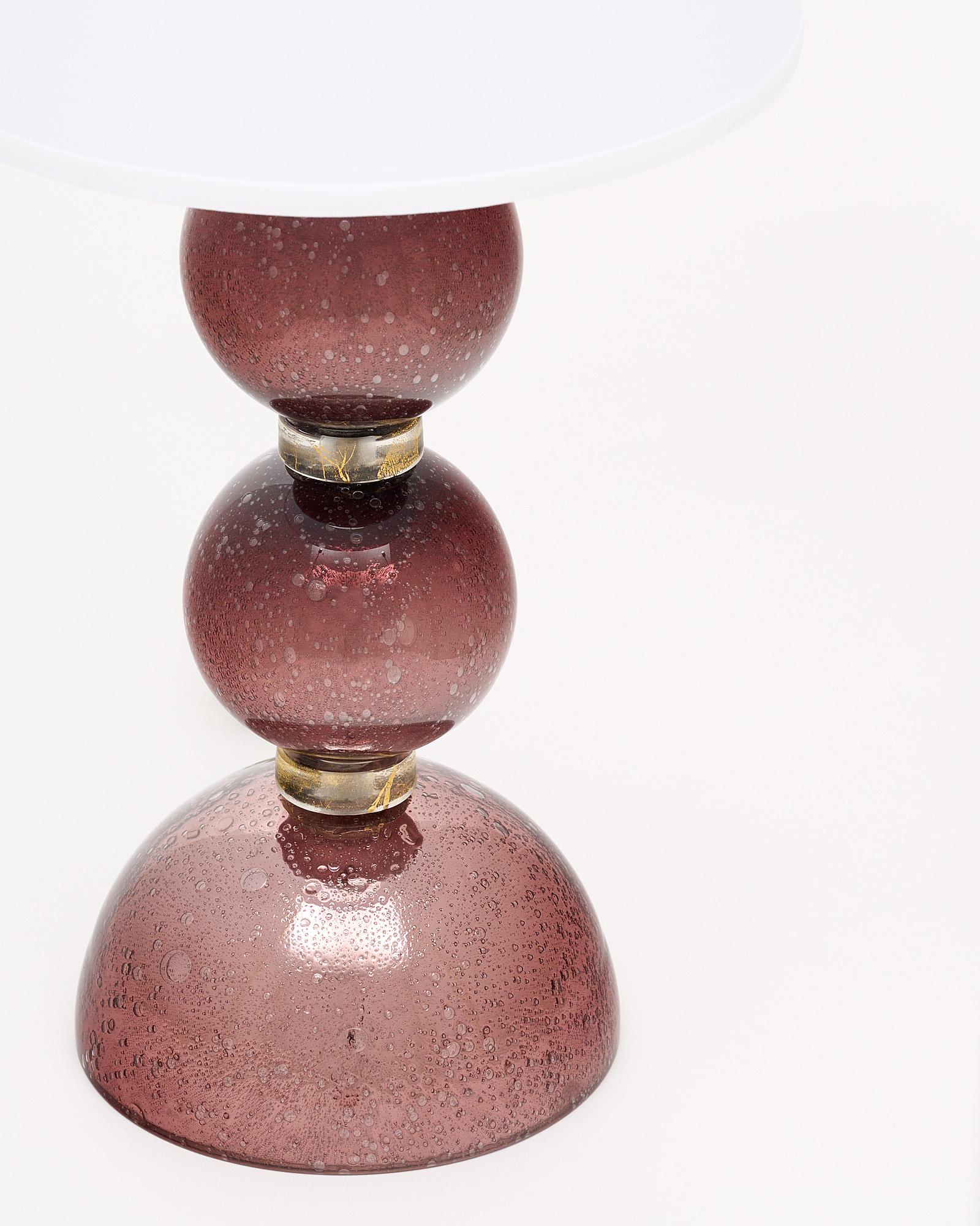 Mid-Century Modern Single Murano Glass Pulegoso Lamp