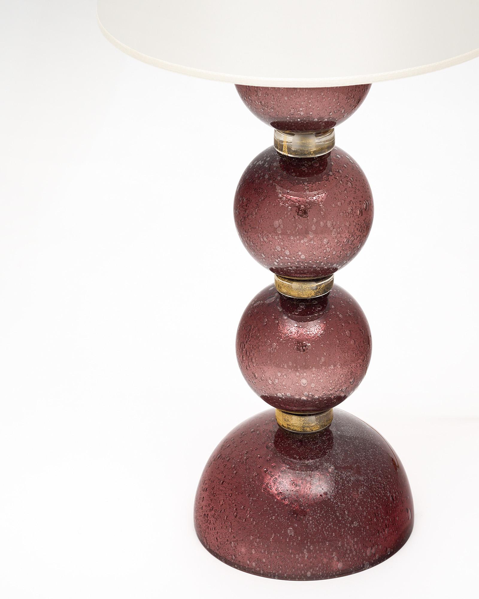 Contemporary Single Murano Glass Pulegoso Lamp For Sale