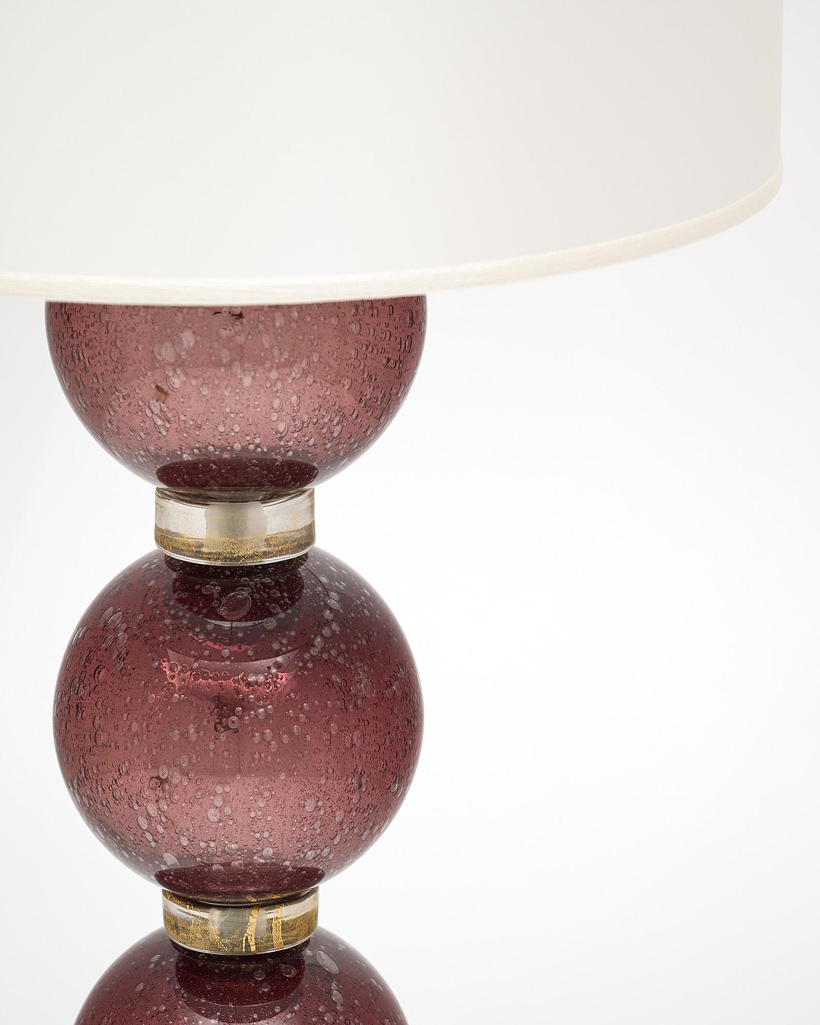 Einzelne Pulegoso-Lampe aus Muranoglas im Angebot 4