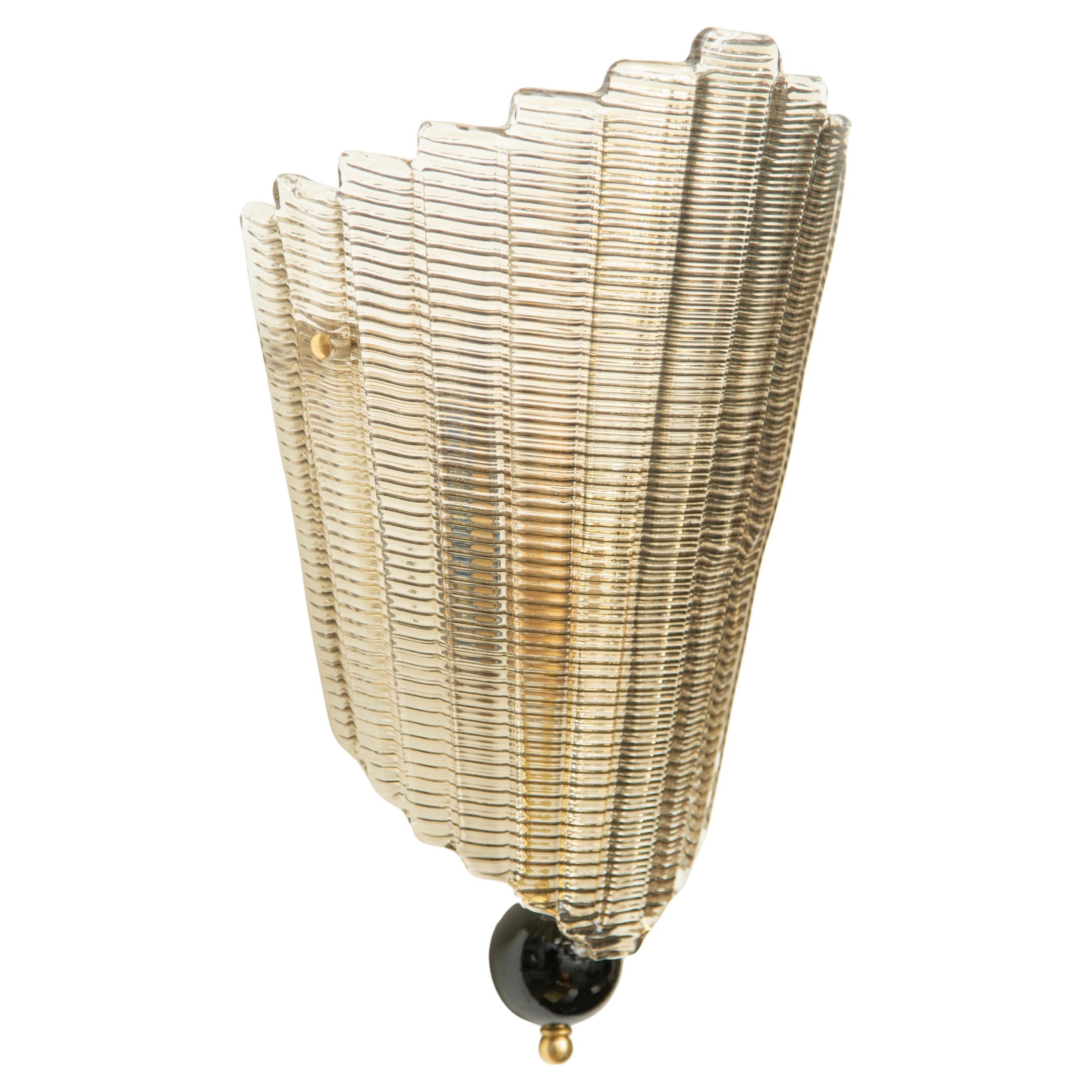 Aplique individual de cristal de Murano, estilo Art Deco, en stock