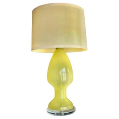 Single Murano Matte Yellow Table Lamp