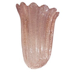 Single Murano Pink Glass Sconce