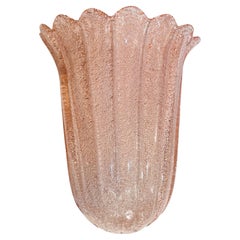 Single Murano Pink Glass Sconce
