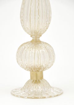 Single Murano Pulegoso Glass Lamps